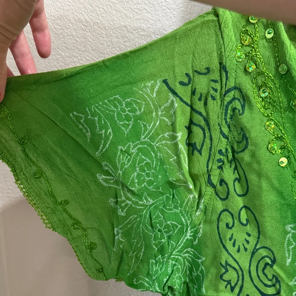 Shoreline Vibrant Green Dress with Sequin Details One Size - Picture 5 of 8